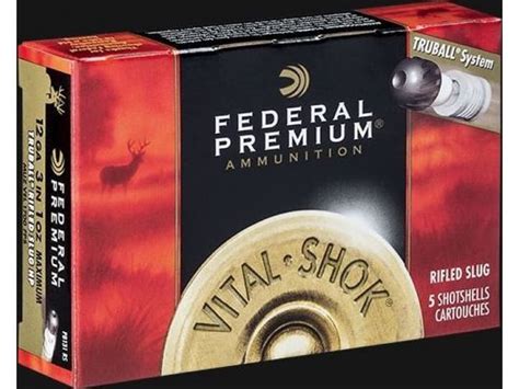 Federal Pb131rs Vital Shok Truball Hp Rifled Slug 12ga 3 1oz Slug