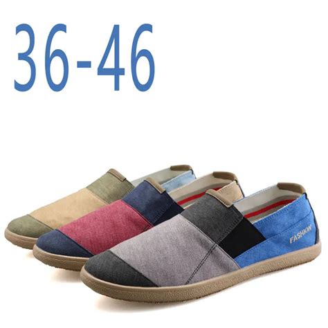 Zapatos Informales Transpirables Para Hombre Zapatillas De Lona Anchas