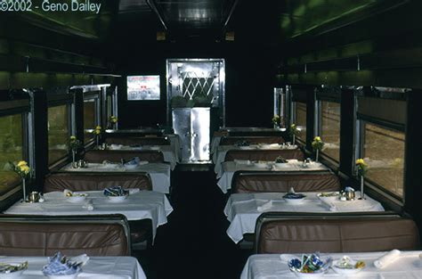 Seating area of Amtrak Heritage Dining Car #8521