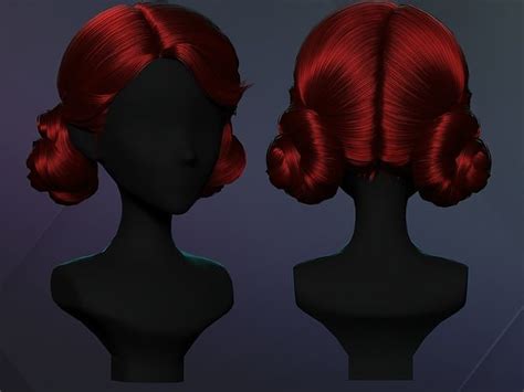 3D model Game Hair - Female Hairstyle V3 VR / AR / low-poly | CGTrader