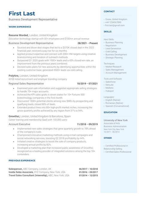 15 Business Development Resume Examples For 2025 Resume Worded