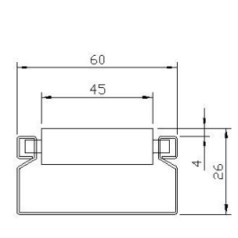 Factory Direct Steel Placon Roller Track With 60mm Groove Width And