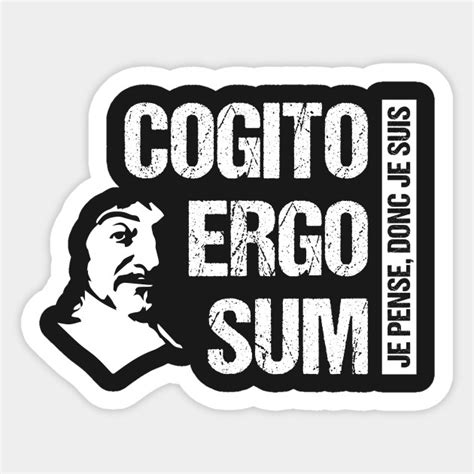 Cogito Ergo Sum Descartes Philosophy T-Shirt French Quote - Cogito Ergo ...