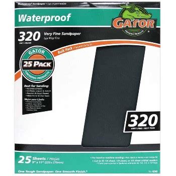 Buy the Ali Industries 4240 Sandpaper, Waterproof ~ 320 Fine Grit | Hardware World