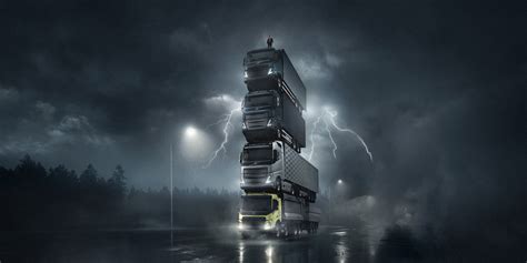 Volvo Trucks Flexes By Stacking 4 Trucks And Its President