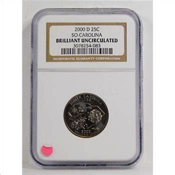 D South Carolina State Commemorative Quarter Graded Brilliant