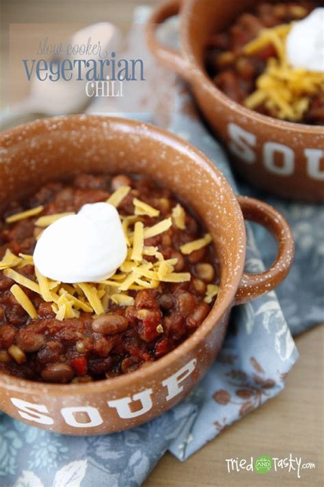 Slow Cooker Vegetarian Chili | Recipe | Slow cooker vegetarian chili, Slow cooker vegetarian ...