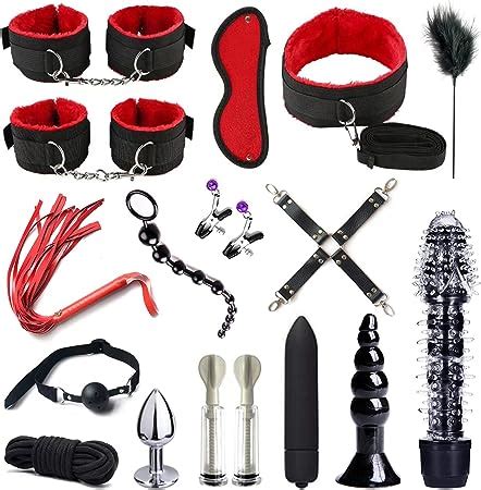 17 Stück BDSM Erotik Bondage Sex Set Leder SM Fesseln Set Extrem Sex