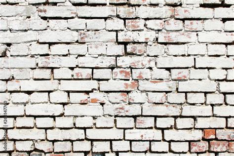 White Old brick wall background. Textured Background.Dirty Whitewashed Shabby Plaster. White ...