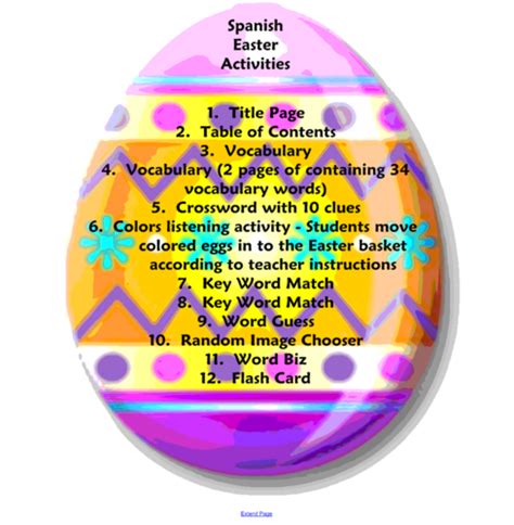 Spanish Easter Games Activities And Vocabulary For Smartboard La Pascua Teaching Resources