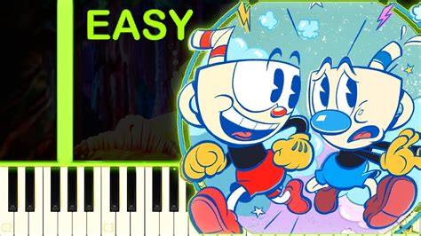 The Cuphead Show Theme Easy Piano Tutorial Youtube