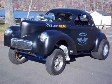 1941 41 Willys Gasser Coupe Hot Street Rat Rod Blown Hemi Americar For Sale