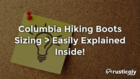 Columbia Hiking Boots Sizing • Complete & Easy Answer