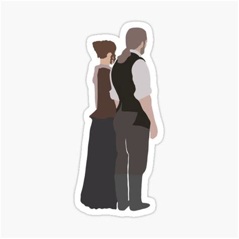 Outlander T Shirt Roger And Brianna Sticker For Sale By Frasersstore