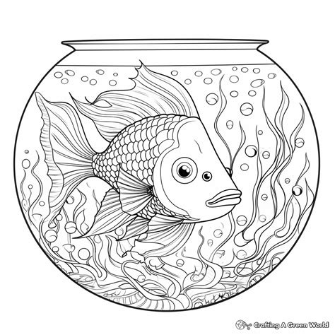 Fish Bowl Coloring Pages Free Printable