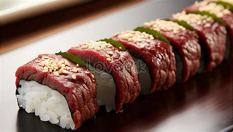 Japanese Wagyu A5 Beef Sushi Roll Food Photography Picture And HD ...