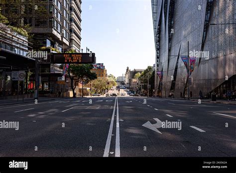 Looking West On Broadway Between Chippendale And Ultimo In Sydney Stock