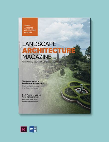 Architecture Magazine Cover Page Template - Illustrator, InDesign, Word, Apple Pages, PSD ...