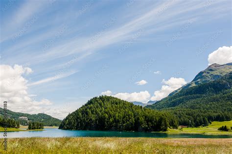 Sankt Moritz Champfèr Lej da Champfèr Champfèrsee Wanderweg