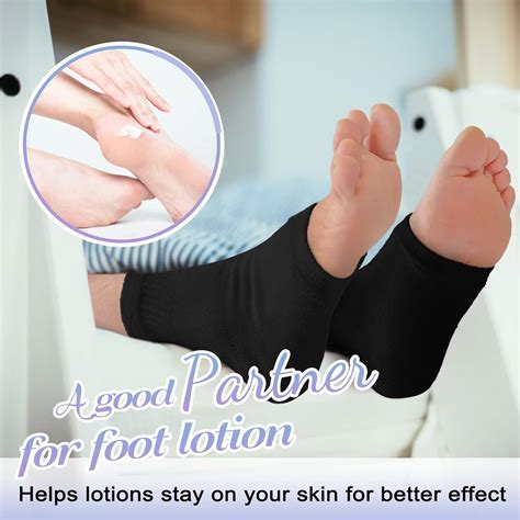 Moisturizing Heel Socks Gel For Cracked Feet Treatment Pairs Toeless