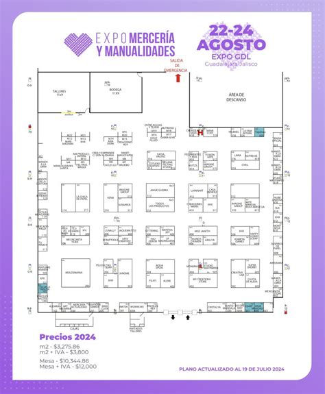 Plano de Exposición Expo Mercería y Manualidades Guadalajara