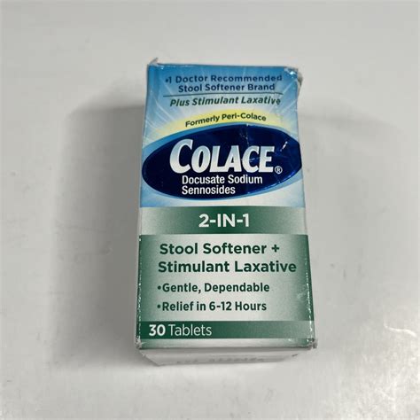 Colace Docusate Sodium In Stool Softener Stimulant Laxative Ct