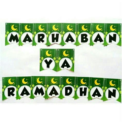 Jual Banner Marhaban Ya Ramadhan Hiasan Dekorasi Banner Marhaban Ya