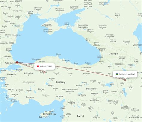 Flights From Nakhichevan To Ankara NAJ To ESB Flight Routes