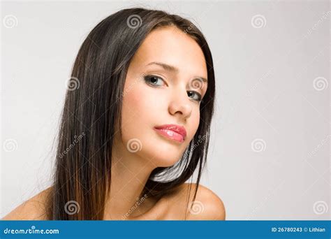 Sinnlicher Junger Brunette Stockbild Bild Von Nahaufnahme Exemplar