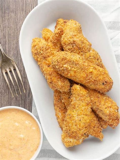 Air Fryer Chicken Tenders Keto Chicken Tenders Recipe Twosleevers