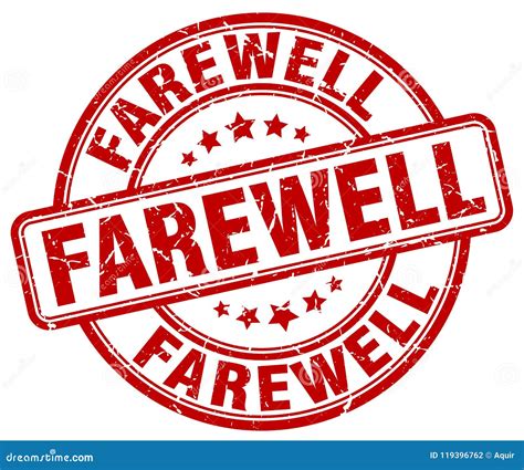 Farewell Red Stamp Stock Vector Illustration Of Isolated 119396762