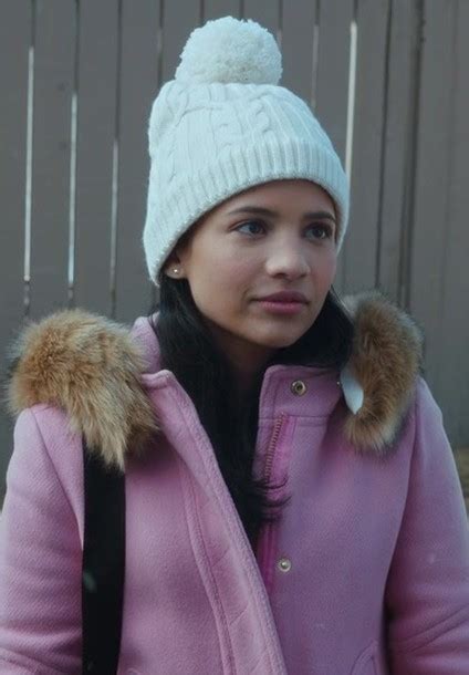 White Knit Beanie Hat Of Nikki Rodriguez As Jackie Howard In My Life