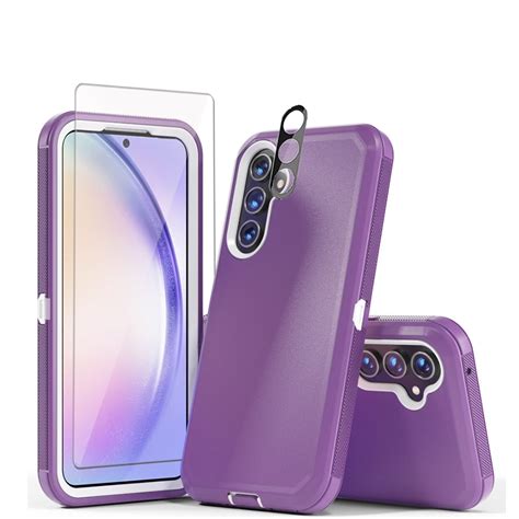 Xhy Samsung Galaxy A54 5G Case With Screen And Lens Protector Military