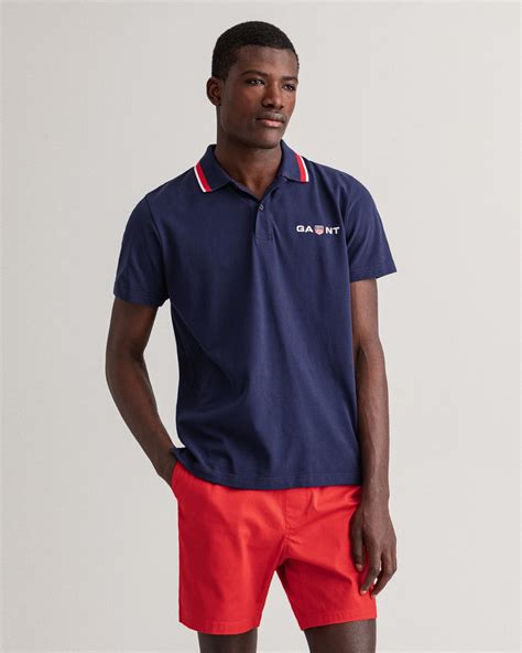 Gant Erkek Lacivert Bask L Regular Fit Polo S Pamuk