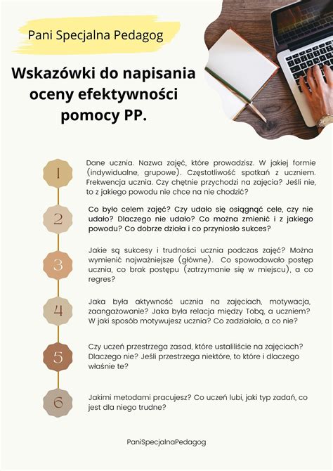 Ocena efektywności pomocy PP Ulotka Złoty nauczyciel