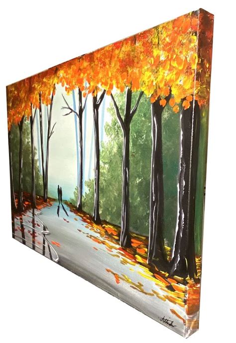 A Wonderful Autumn Walk Painting By Aisha Haider Saatchi Art