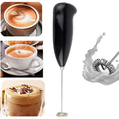 Mini Mixer Misturador Bebidas Leite Caf Cappuccino Espuma Batedor