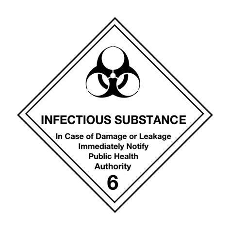 Infectious Substances Hazard Warning Diamonds