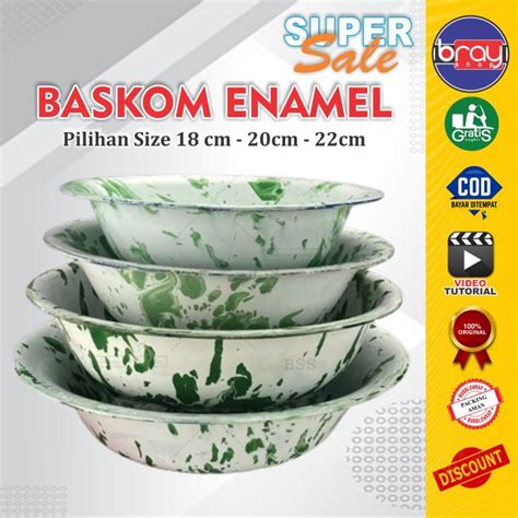 Baskom Enamel Lurik Besar Dan Kecil Lazada Indonesia