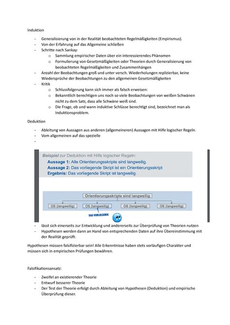 Statistik V Vorlesung V Zsmfassung Induktion Generalisierung