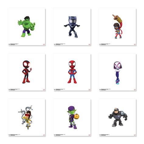 Buy Trends International Gallery Pops Marvel Spidey and His Amazing Friends - Characters Wall ...