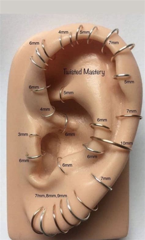 Ear Piercings Chart Ear Peircings Types Of Ear Piercings Pretty Ear