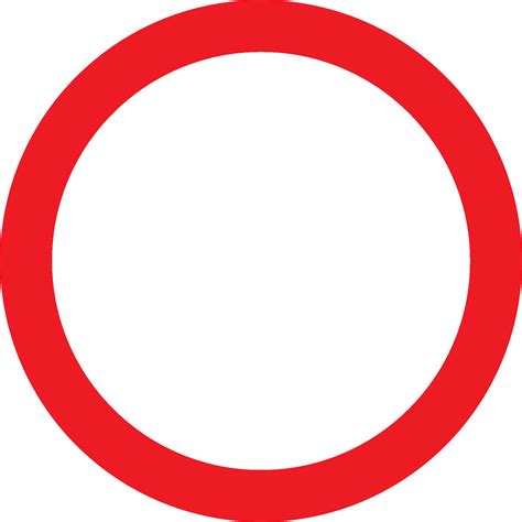 Blank Red Circle Road Traffic Regulatory Signage - REGU0024 – TPX Workwear