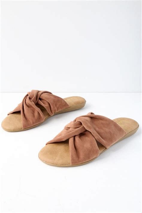 Suede Slip On Sandals For Summer Beach Wedding Ideas Lulus Santana