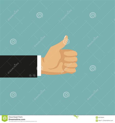 De Hand Van De Zakenman Met Omhoog Duim Vector Illustratie Stock