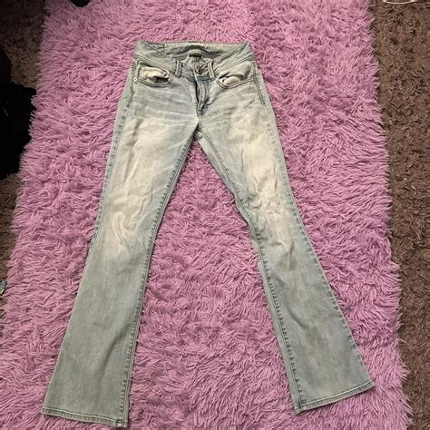 American Eagle Super Stretch Light Wash Flare Jeans Depop