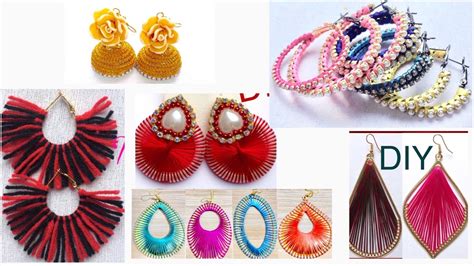 Silk Thread Earrings Diy Jewellery Idea Youtube