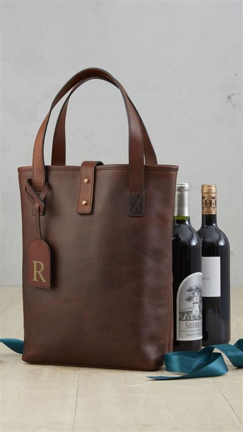 Beautiful Leather Wine Bag Perfect For The Sophisticated Wine Lover In