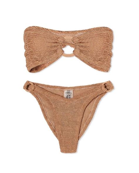 Hunza G Gloria Bikini In Brown Lyst