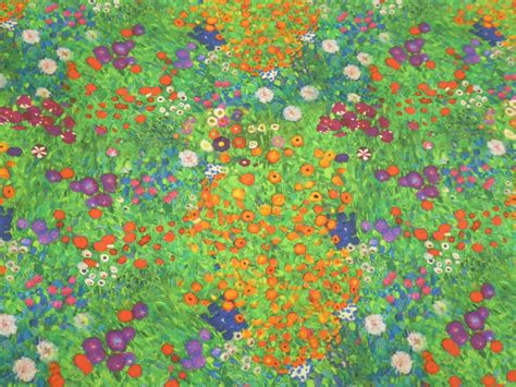 Gustav Klimt Flower Garden Fabric - Ellbee Fabrics